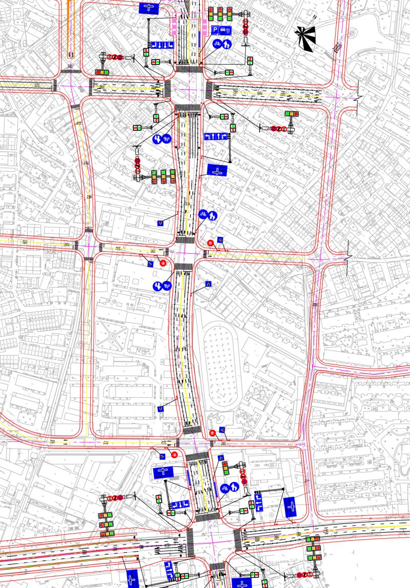 3、道路渠化管理设计