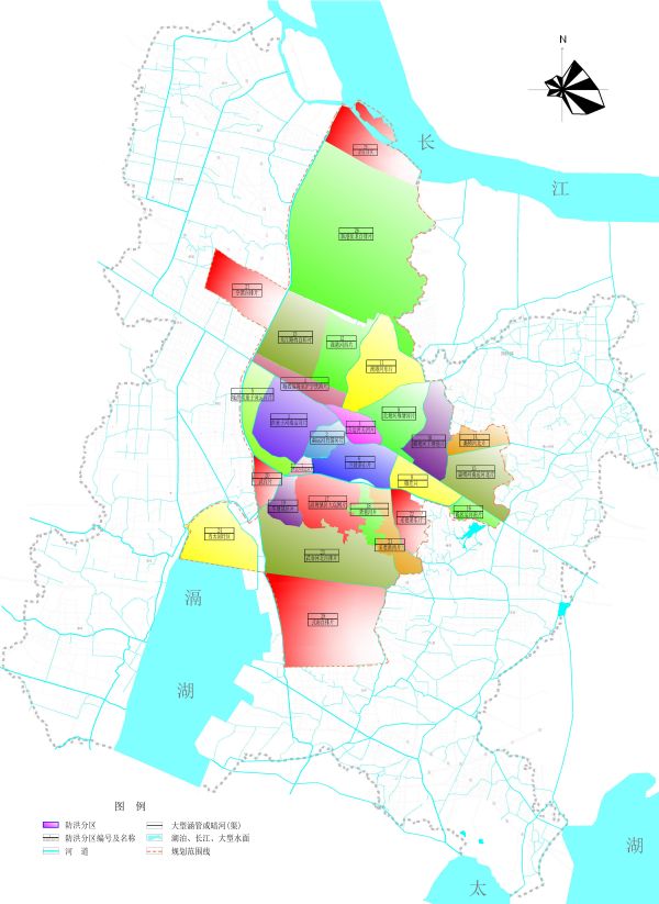 1中心城区现状防涝单元图(2013年）